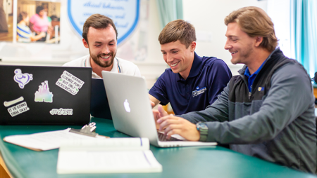 Physical therapy students in clinic