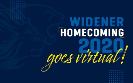 graphic reading Widener Homecoming 2020 Goes Virtual