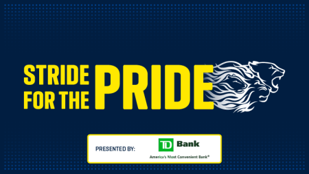 Stride for the Pride with lions and TD Bank sponsorship emblem