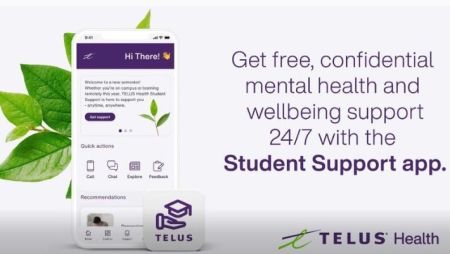 A promotional graphic for TELUS Health.