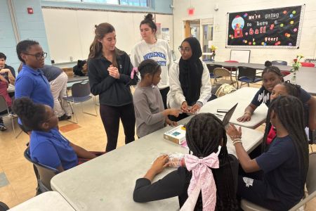 STEM Teaching Center BME Chester students 960 x 640 Kayleigh Armstrong and her teammates work with young students at the Boys and Girls Club of Chester.