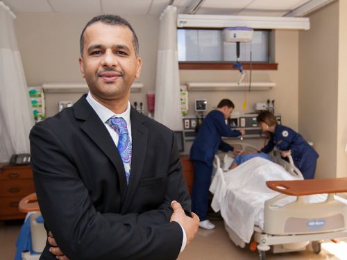 Graduate Nursing Student in Widener University School of Nursing Sim Lab