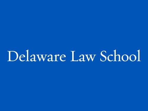 DE Law - Wordmark DE Law School - White
