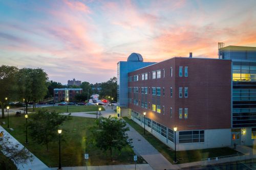 Zoom - Kirkbride Sunset Sunset over kirkbride hall
