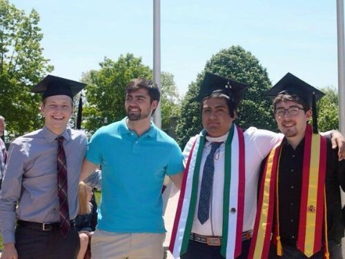 DPT student Wade Warmkessel at his undergraduate commencement