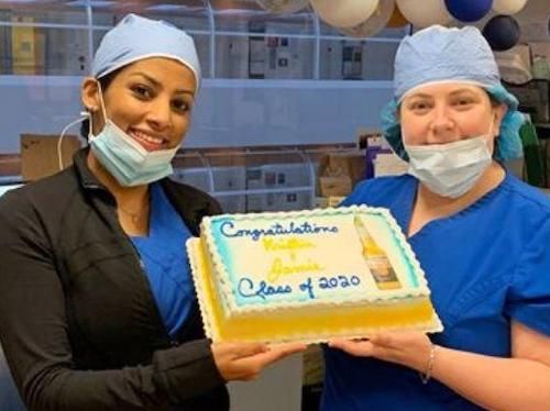 2020 Graduating Nurses 500x375 2020 Graduating Nurses celebrate with cake