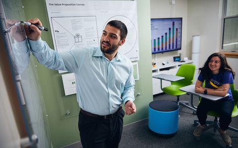 students working in Widener small business development center