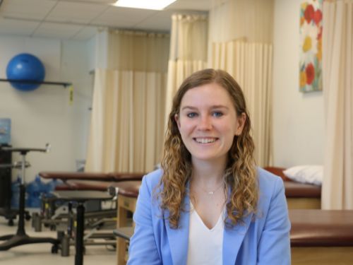 The President's Award winner poses in the Chester Community Clinic.