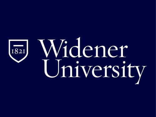Widener White Logo Stacked