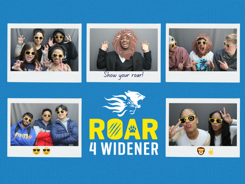 Students and staff show their pride in a photobooth