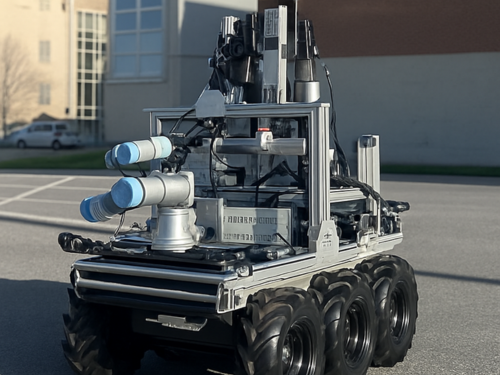 Centaur is a multi-terrain ground robot for construction and urban monitoring.