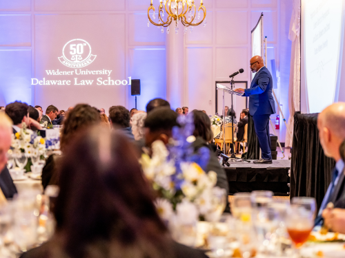 A photo from Delaware Law School's 50th anniversary gala