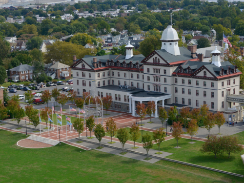 an overhead photo of Old Main