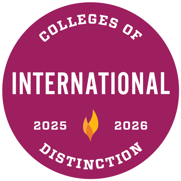 College of Distinction international students logo 2025-2026 600x600