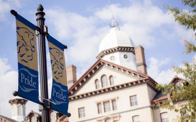 Old Main Pride Flags