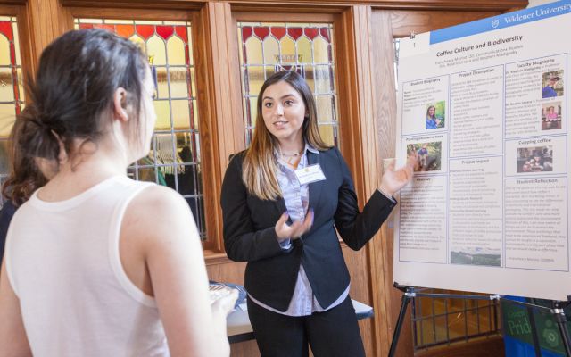 Student Presenting at HIP Fair