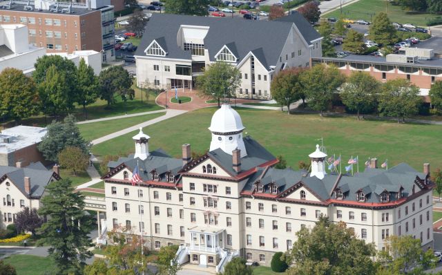 Widener University Campus overhead aerial view