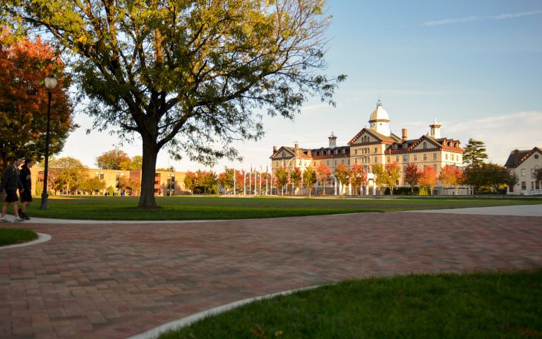 Sunset on Old Main and Memorial Field