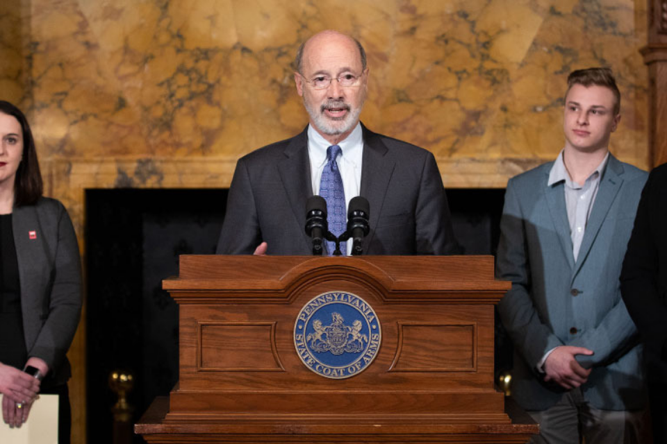 Governor Wolf speaks about grants