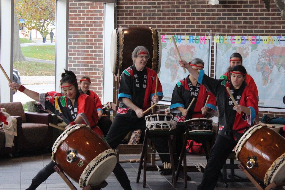 drum performance at multicultural fair